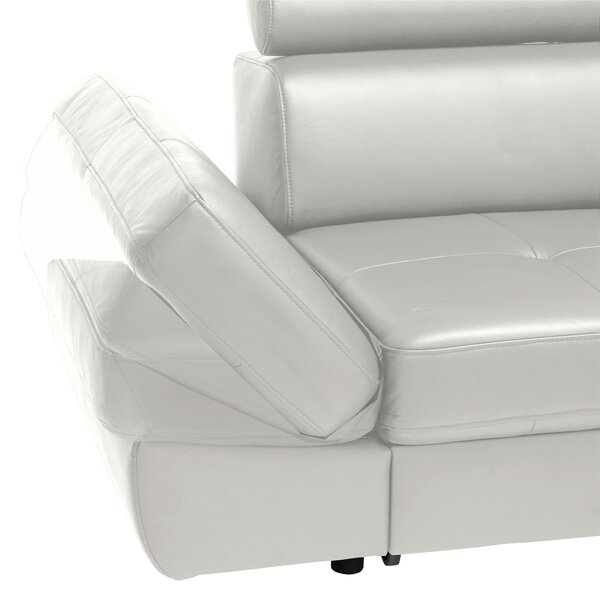 ROHOVÁ SEDAČKA, textil, kůže, světle šedá Celina Home - Sedací soupravy