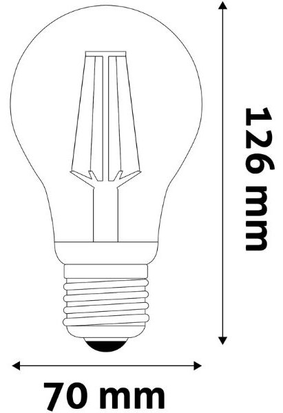Prémiová retro LED žárovka E27 12W 1800lm teplá, filament, ekv. 115W, 3 roky