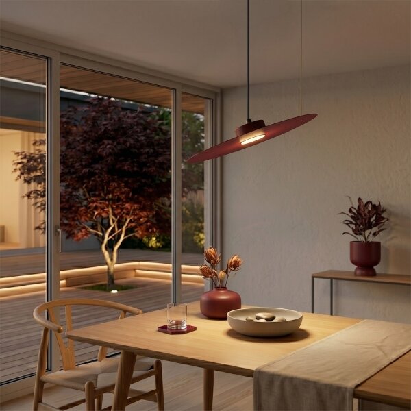 Lustr na lanku PIATTO 1xGX53/15W/230V pr. 45 cm vínová