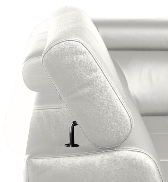 ROHOVÁ SEDAČKA, textil, kůže, světle šedá Celina Home - Sedací soupravy