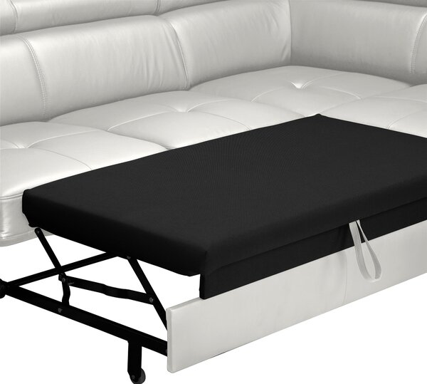 ROHOVÁ SEDAČKA, textil, kůže, světle šedá Celina Home - Sedací soupravy