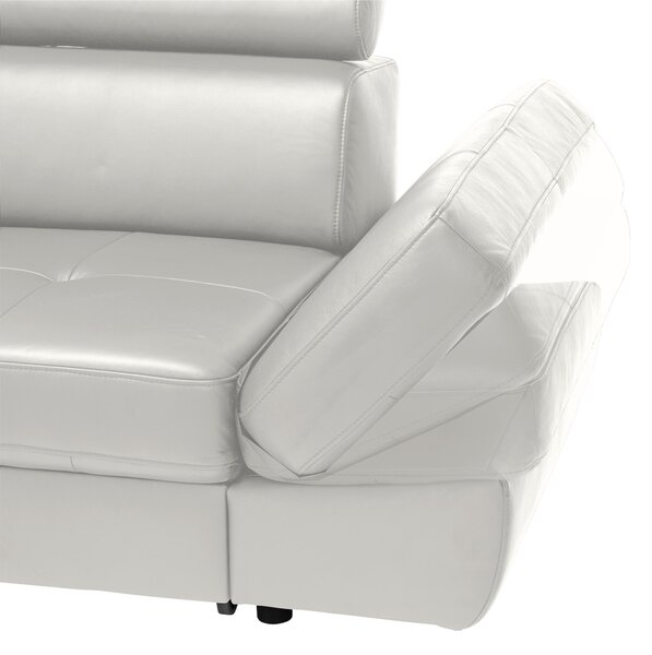 ROHOVÁ SEDAČKA, textil, kůže, světle šedá Celina Home - Sedací soupravy