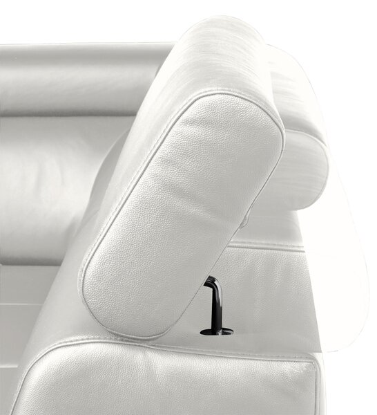 ROHOVÁ SEDAČKA, textil, kůže, světle šedá Celina Home - Sedací soupravy