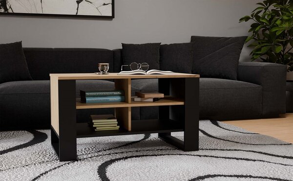 TP Living Konferenční stolek LAWA Modern 4P Slim dub artisan/černý