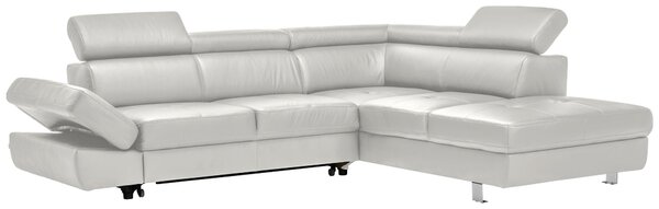 ROHOVÁ SEDAČKA, textil, kůže, světle šedá Celina Home - Sedací soupravy