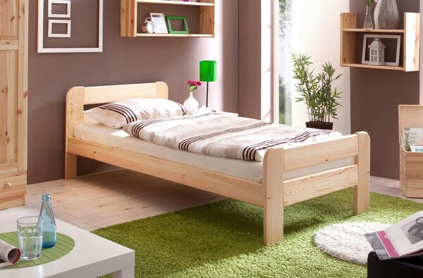 POSTEL, 100/200 cm barvy borovice MID.YOU - Jednolůžkové postele, Online Only