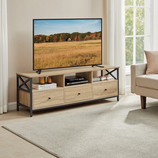 TV stolek TAYLOR SONOMA s policemi a zásuvkami, 147x40cm