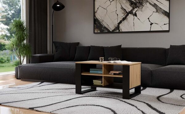 TP Living Konferenční stolek LAWA Modern 4P Slim dub artisan/černý