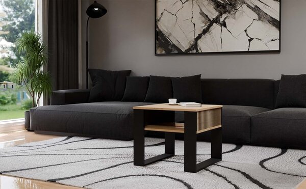 TP Living Konferenční stolek Lawa Modern 2P MINI SLIM dub artisan/černý