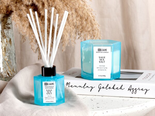Vonná svíčka s aroma difuzérem CLASSY TINT Sojový vosk Svěží tóny