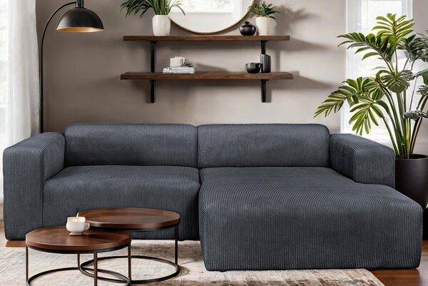 ROHOVÁ SEDAČKA, textil, barvy grafitu P & B - Sedací soupravy, Online Only
