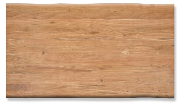 DELIFE Jídelní stůl Edge 160x90 cm XL akácie přírodní nerezová ocel široký Live-Edge