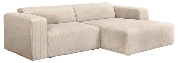 ROHOVÁ SEDAČKA, textil, krémová P & B - Sedací soupravy, Online Only
