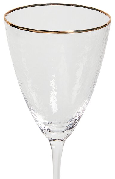 Sada 4 sklenic na víno TOPAZ 380 ml Průhledná