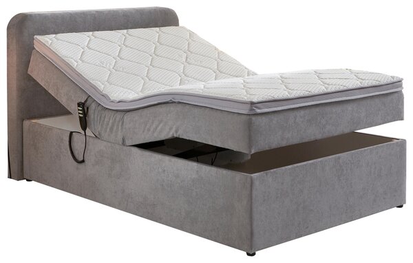 POSTEL BOXSPRING, 100/200 cm, světle šedá Carryhome - Postele s úložným prostorem, Online Only