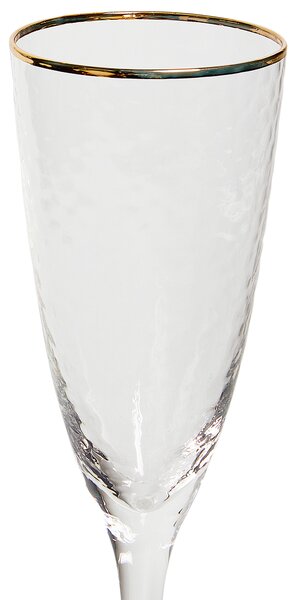 Sada 4 sklenic na šampaňské TOPAZ 250 ml Průhledná