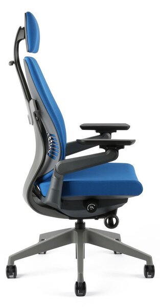 Office Pro Zdravotní židle KARME čalouněná s opěrkou hlavy Barva potahu: F03-modrá