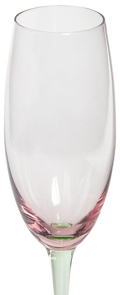 Sada 4 sklenic na šampaňské DIOPSIDE 200 ml Růžová