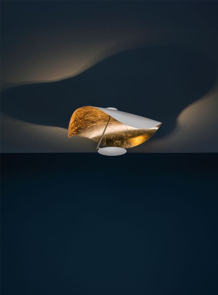 Catellani & Smith Luxusní nástěnné/stropní LED svítidlo Lederam Manta CWS1, 2700K, 1x15W Barva: Bílá