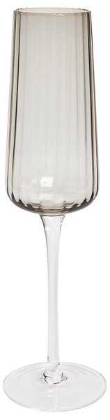 Sada 4 sklenic na šampaňské QUARTZ 230 ml Šedá
