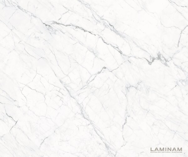 DELIFE Jídelní stůl Edge 200x100 cm keramika Laminam®Statuarietto bílá středová podnož kříž černá