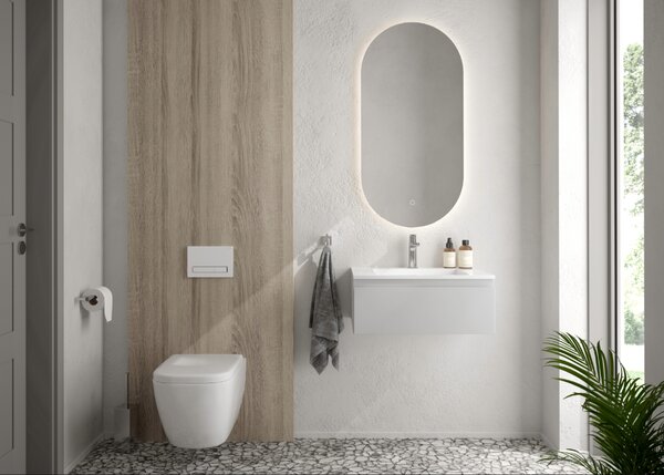 Oltens Torne splachovací tlačítko pro WC bílá/chrom/bílá 57200000
