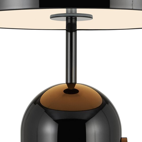 Tom Dixon LED stolní lampa Bell, černá, výška 43 cm, stmívatelná, stmívatelný, Černá, Obývací pokoj / jídelna, kov, Design