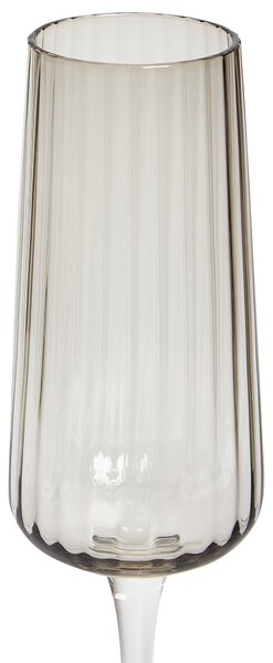 Sada 4 sklenic na šampaňské QUARTZ 230 ml Šedá