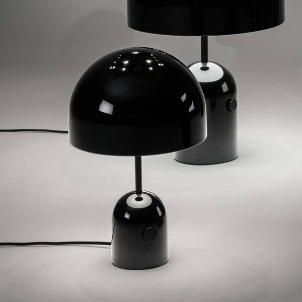 Tom Dixon LED stolní lampa Bell, černá, výška 43 cm, stmívatelná, stmívatelný, Černá, Obývací pokoj / jídelna, kov, Design