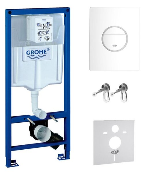Sada podomítkový WC modul Grohe Rapid SL 38539001, splachovací tlačítko Grohe Nova 38765SH0