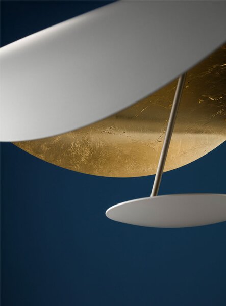 Catellani & Smith Luxusní nástěnné/stropní LED svítidlo Lederam Manta CWS1, 2700K, 1x15W Barva: Bílá