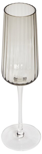Sada 4 sklenic na šampaňské QUARTZ 230 ml Šedá