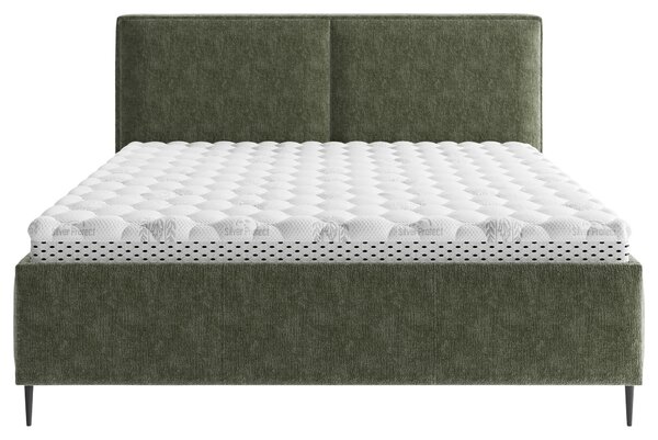 ČALOUNĚNÁ POSTEL, 180/200 cm, tmavě zelená MID.YOU - Postele s úložným prostorem, Online Only