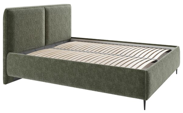 ČALOUNĚNÁ POSTEL, 180/200 cm, tmavě zelená MID.YOU - Postele s úložným prostorem, Online Only