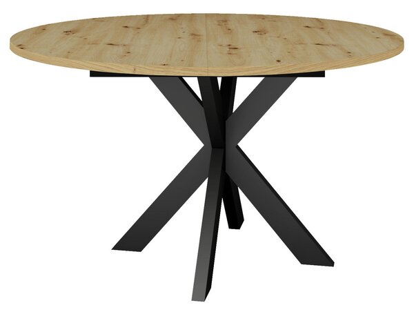 JÍDELNÍ STŮL, černá, dub artisan, 130/130/75 cm MID.YOU - Jídelní stoly, Online Only