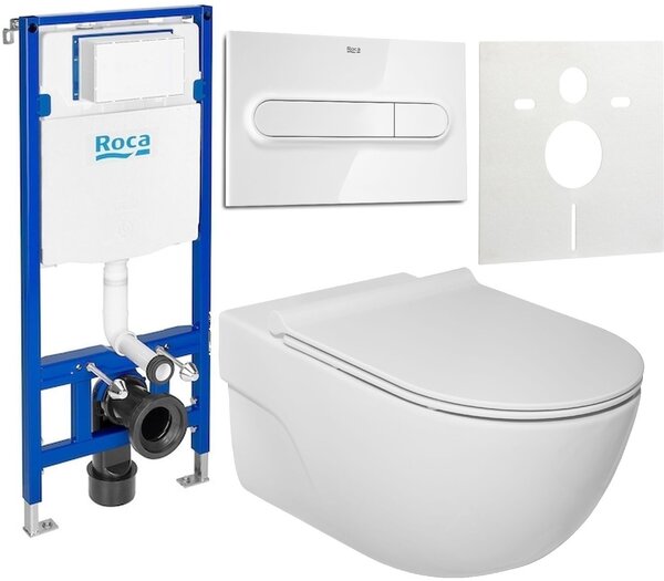 Sada WC mísa se sedátkem s pomalým sklápěním Roca Meridian A34H240000, podomítkový WC modul Roca Duplo One A890070020, A890195000, A890063000