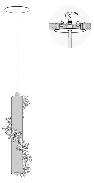 Moderní svítidlo závěsné LE-FRO-T03002, Varianta Stříbrné