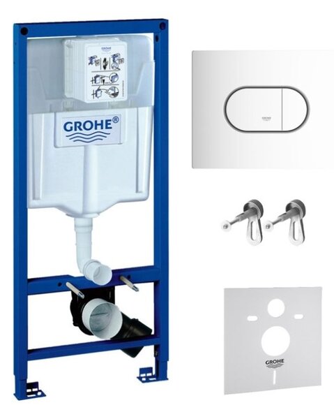 Sada podomítkový WC modul Grohe Rapid SL 38539001, splachovací tlačítko Grohe Arena 38858SH0