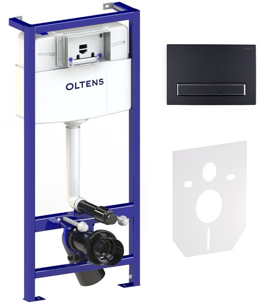 Sada podomítkový WC modul Oltens Triberg 50001000, splachovací tlačítko Oltens Torne 57101300, 49301000