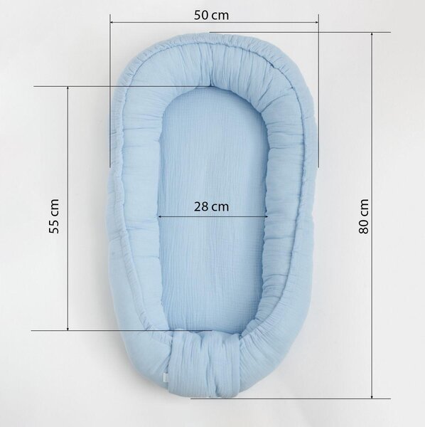 Mušelínové hnízdečko pro miminko New Baby light grey