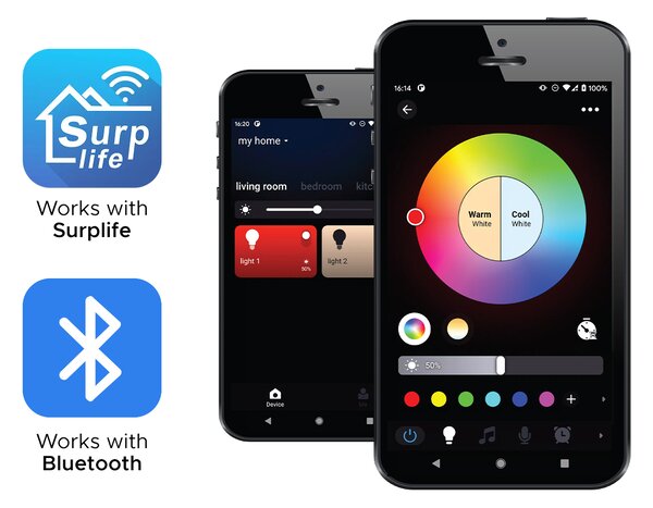 Světelný řetěz Smart LED s aplikací SAARLOQ 2 m Vícebarevná