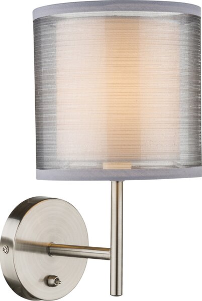 Globo 15190W THEO - Moderní nástěnná lampička s vypínačem 1 x E14 (Moderní stolní lampička s dvojatým stínidlem )