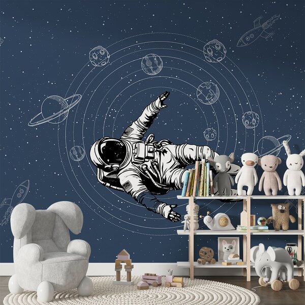 Fototapety Astronaut zkoumá rozlehlý vesmír, Fototapety space, w00712 : uwalls.cz