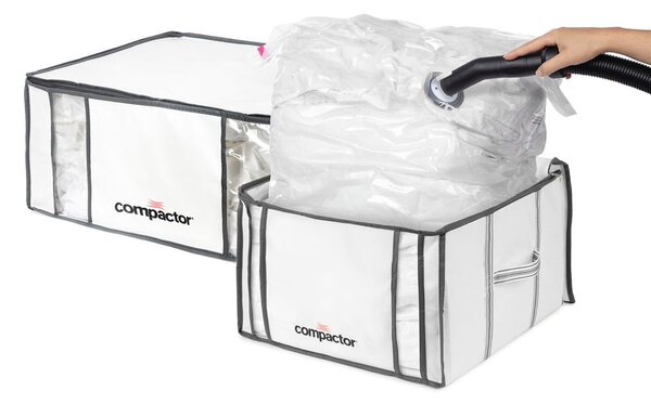 Vakuové/vyztužené látkové úložné boxy na oblečení v sadě 2 ks 65x45x27 cm Life – Compactor