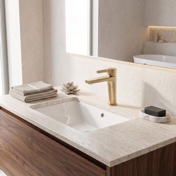 Rea, Umyvadlová baterie PREMIUM REA Maxim Brush Gold Low, REA-B8938