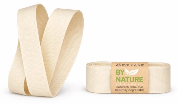 Stuha látková Nature Taft – Cream Harmony krémová 25mm x 2,5m