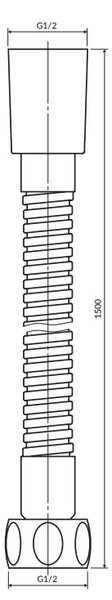 Omnires Y sprchová hadice 150 cm || 029GR