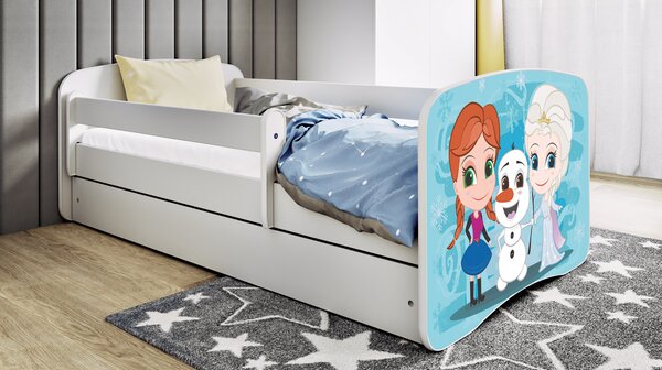 Obrázková postel Simča - ledové království Velikost spací plochy: 140x70, Barva: zelená, Šuplík: NE