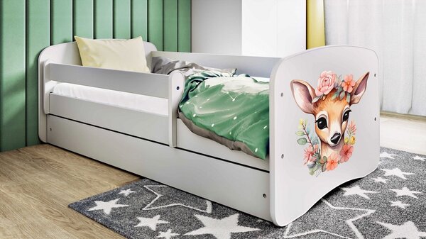 Obrázková postel Simča - bambi Velikost spací plochy: 140x70, Barva: zelená, Šuplík: NE