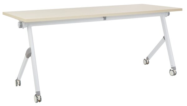 Skládací psací stůl BENDI Světle hnědá 180 cm 60 cm s koly